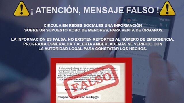 Alerta a pobladores sobre mensajes falsos