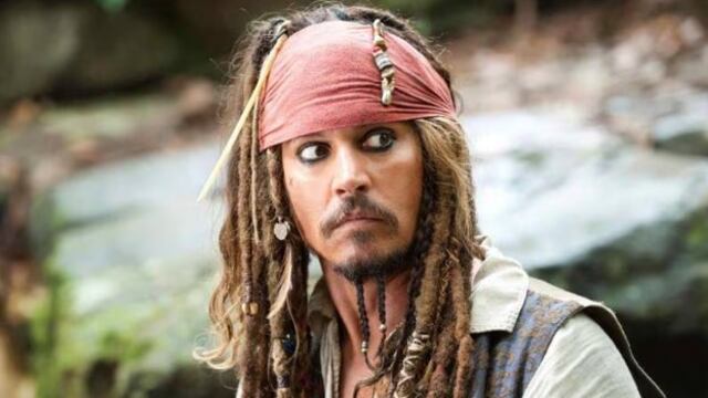 Johnny Depp como Jack Sparrow en Piratas del Caribe