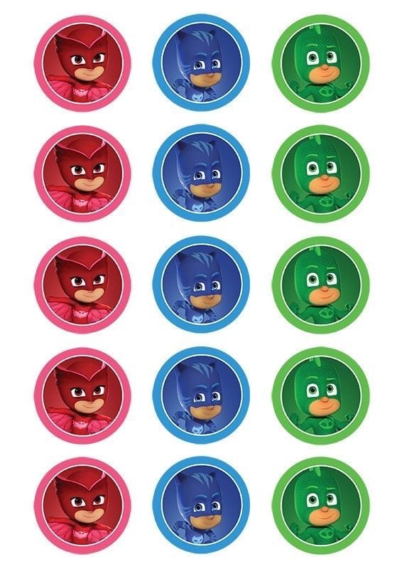 Plantillas para imprimir para stickers de PJ Masks