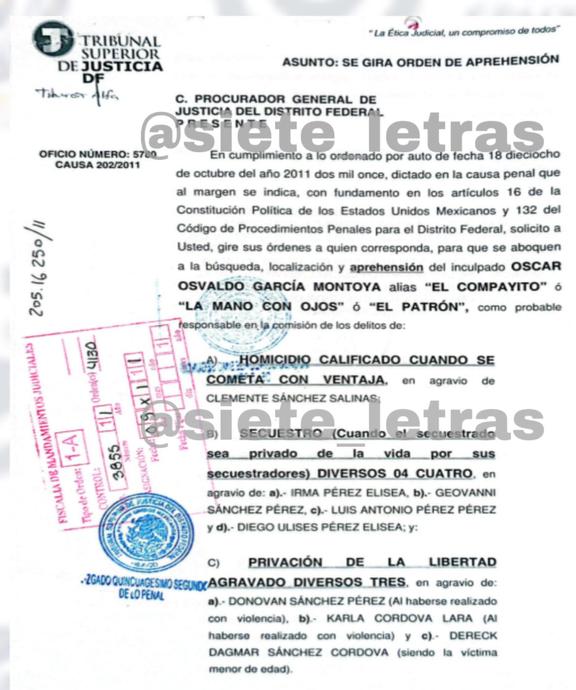 Tras 16 años, cumplen orden de aprehensión contra “La Mano con Ojos”