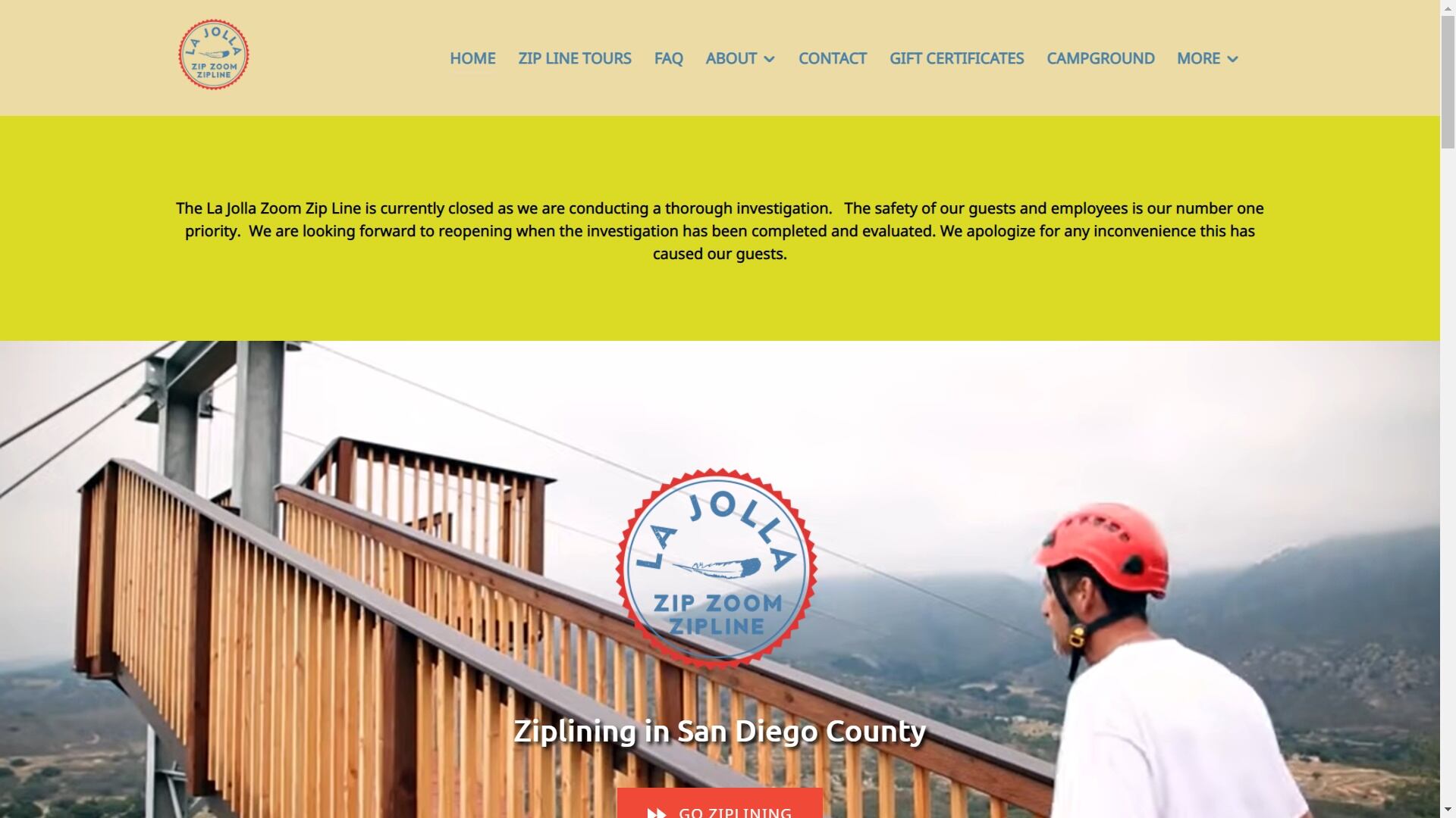 La Jolla Zip Zoom Zipline