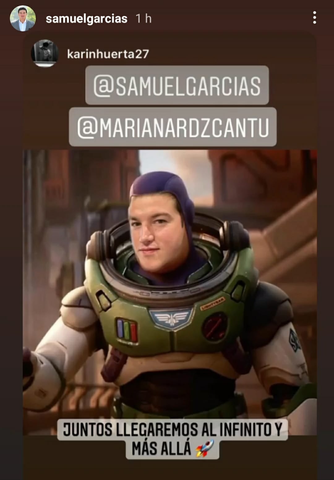 Samuel García se viste de Buzz Lightyear