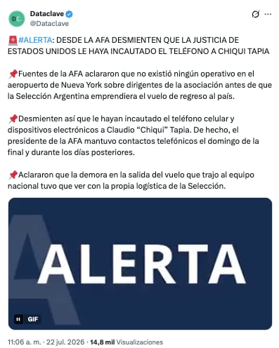 Desmienten operativo contra AFA