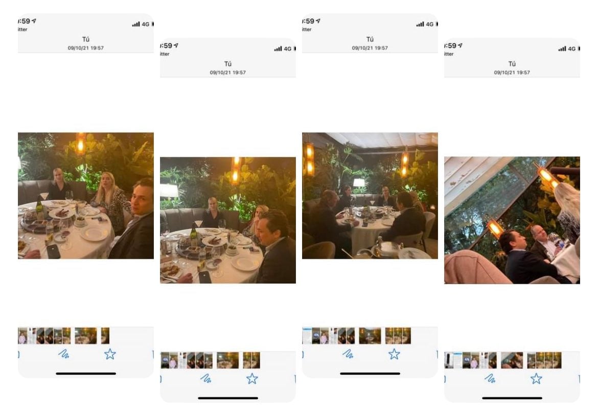 Fotos de Emilio Lozoya en restaurante de Las Lomas