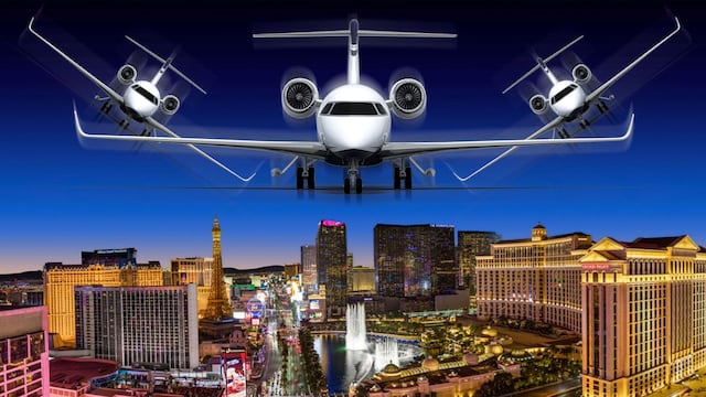 La increíble cantidad de jets privados que salieron volando de Las Vegas