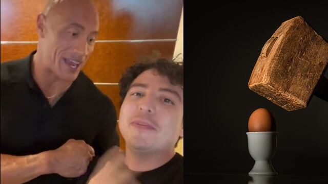 Saludo con 'The Rock'