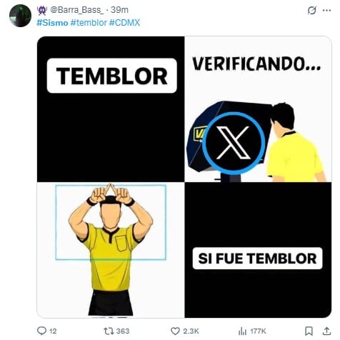 Memes del sismo hoy en México