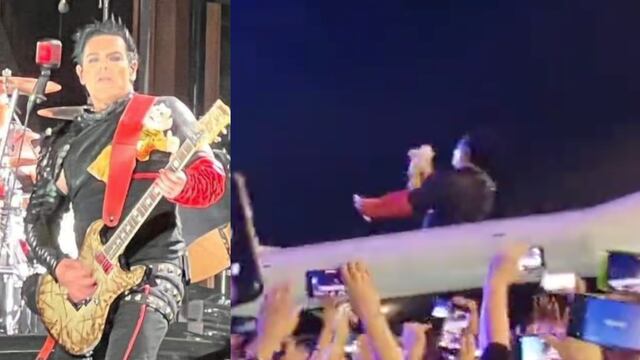 Richard Z. Kruspe de Rammstein con su peluche del Dr. Simi.