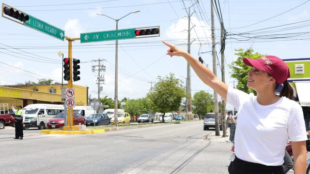 Ana Paty Peralta supervisa proyecto de semaforización en Benito Juárez