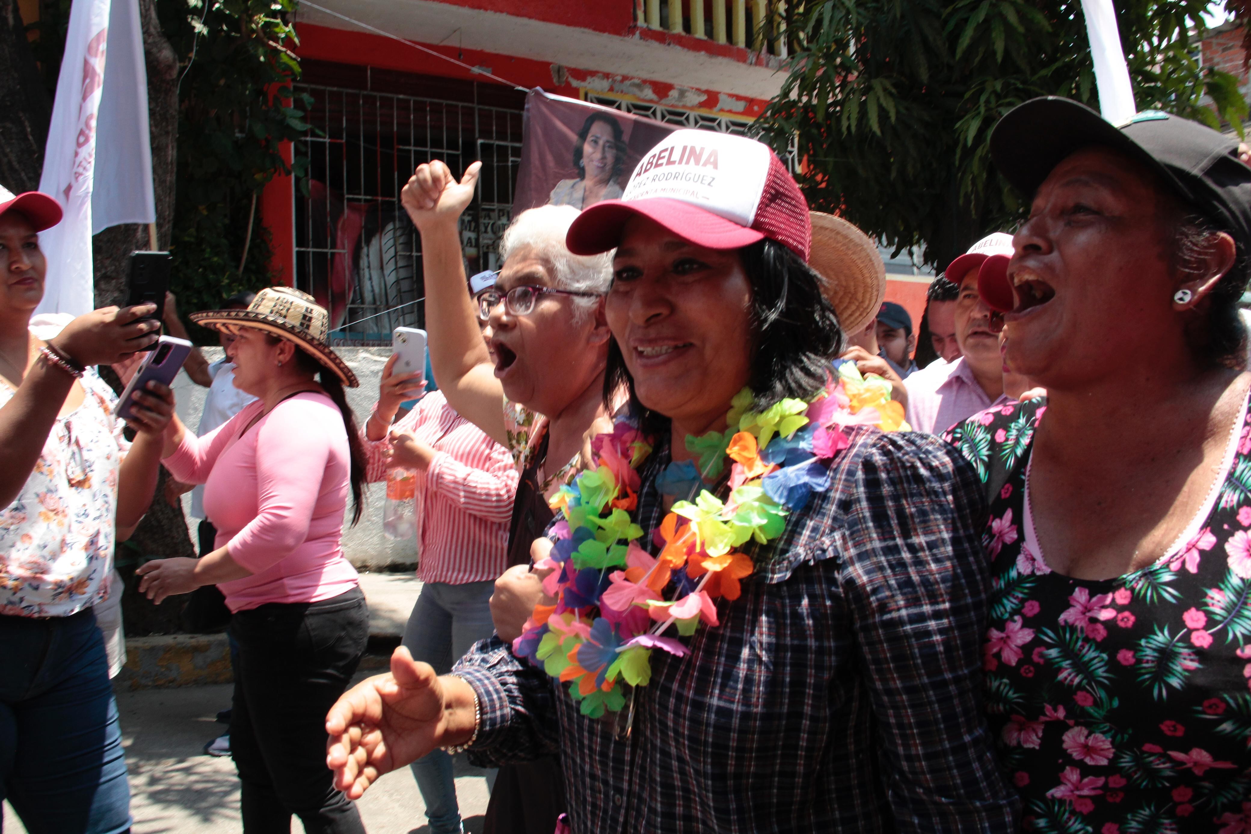 Abelina López Rodríguez, candidata de la coalición Morena-PT-PVEM