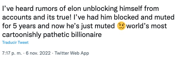 Usuarios aseguran que Elon Musk se desbloqueó de sus cuentas
