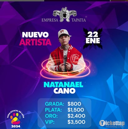 Precio de los boletos para ver a Natanael Cano en el Palenque de la Feria de León
