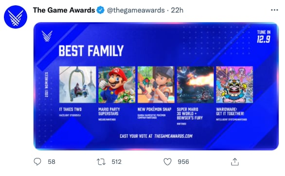 The game Awards 2021: Mejor juego familiar