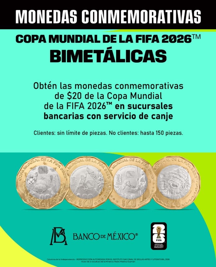 Monedas conmemorativas del Mundial 2026