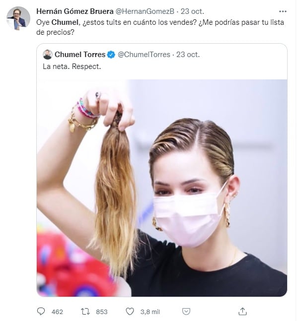Hernán Gómez se burla de Chumel Torres