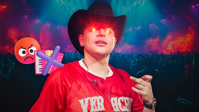 Eduin Caz de Grupo Firme se enoja en concierto de Veracruz por corrido de La Pantera y apología del delito