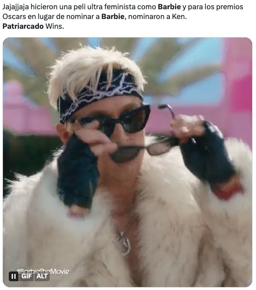 Margot Robbie y los memes del patriarcado en los Oscar 2024