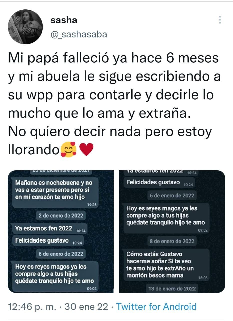 Publicación de Twitter