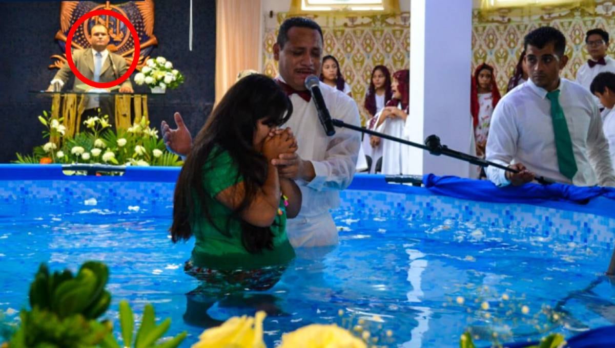 Job Daniel Wong Ibarra oficiando una ceremonia de culto