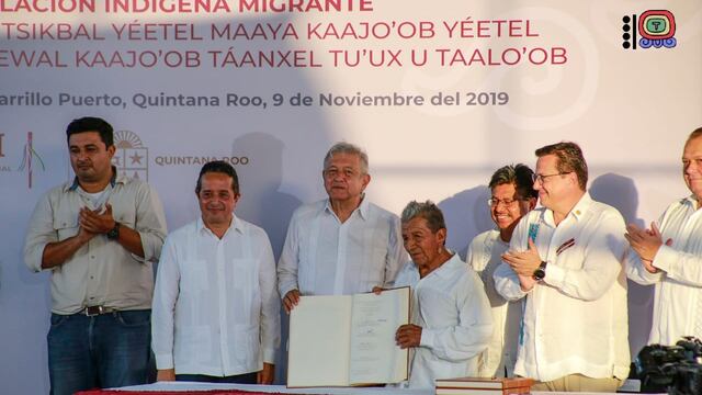 En el evento, Carlos Joaquín González dijo frente al presidente López Obrador que tenemos la fuerza, el coraje, para vencer juntos los retos a favor de la gente.