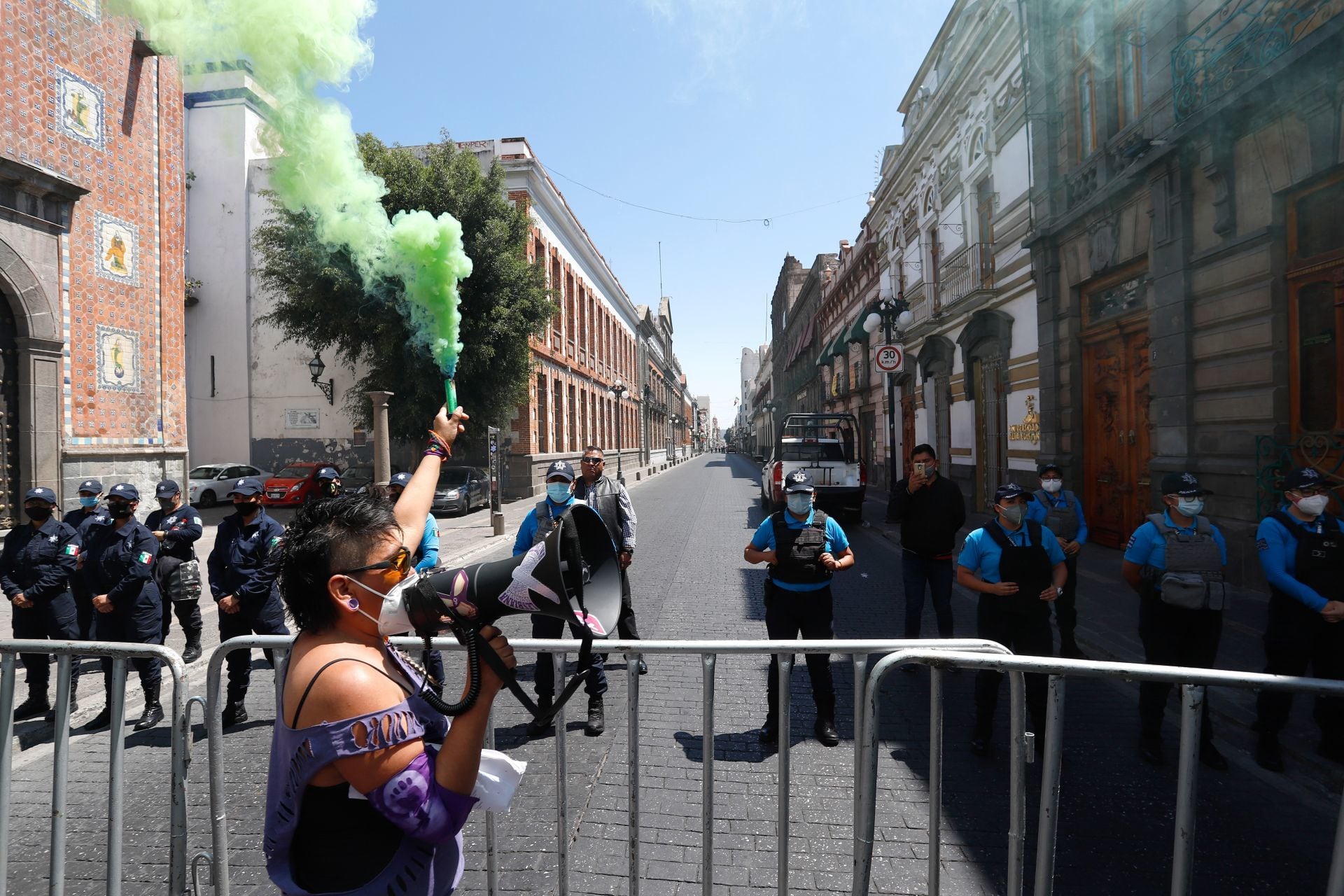 Protesta feminista en Puebla
