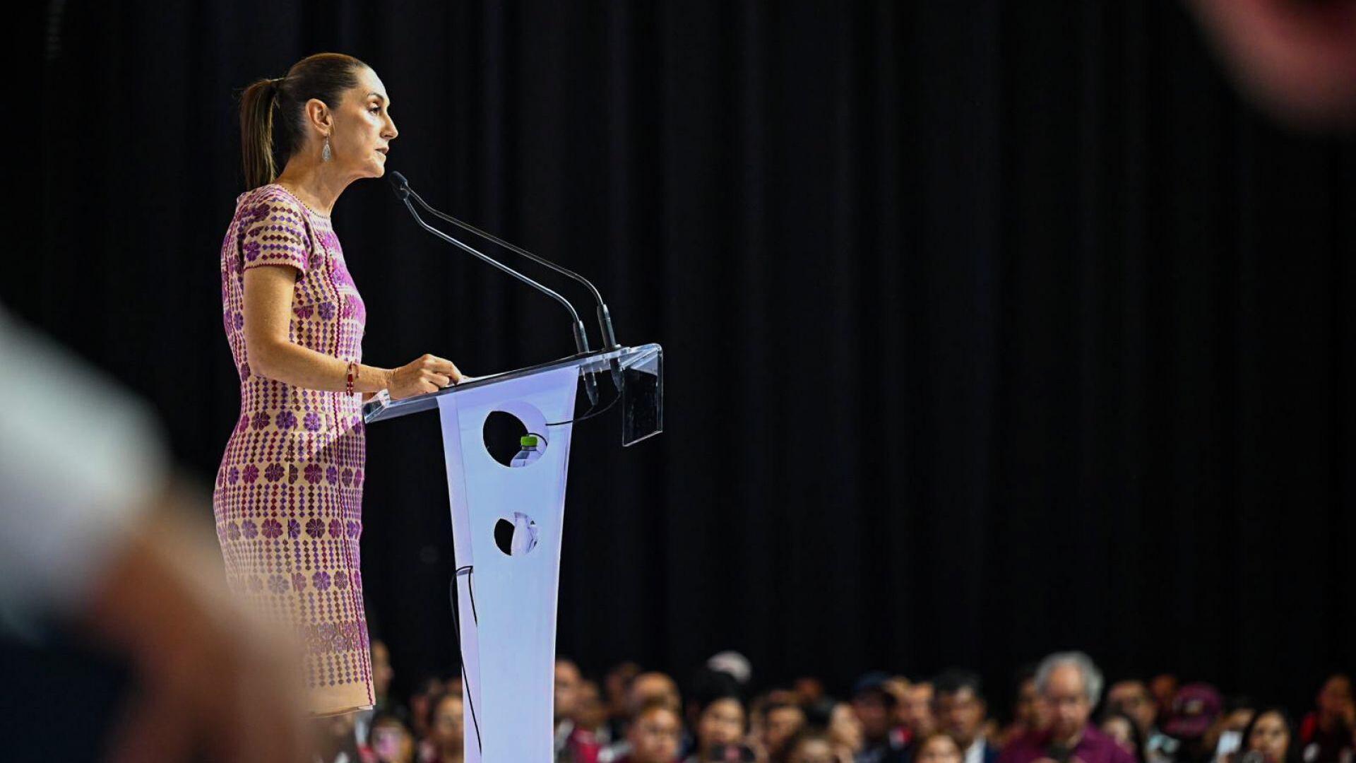 Claudia Sheinbaum Pardo; en el Congreso Nacional de Morena