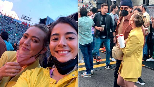 Hillary Duff estaba en el concierto de The Killers en el Foro Sol y se tomó una foto con dos fanáticas