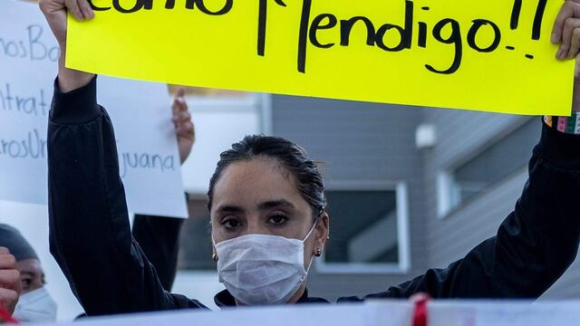 Manifestación de personal de salud