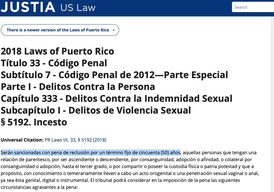 Ley Incesto