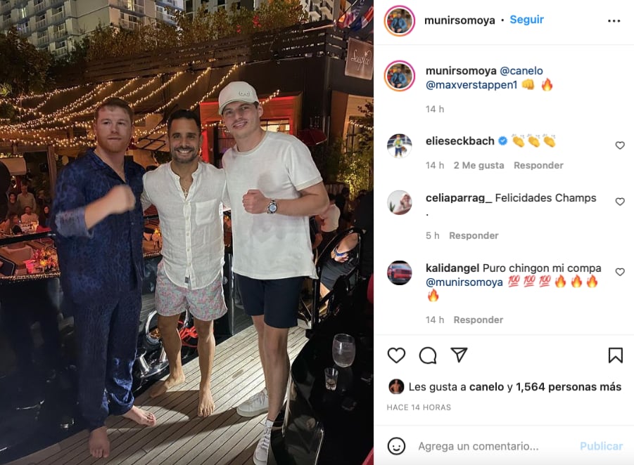 Canelo Álvarez recibe el 2022 cantando las de Luis Miguel con Max Verstappen