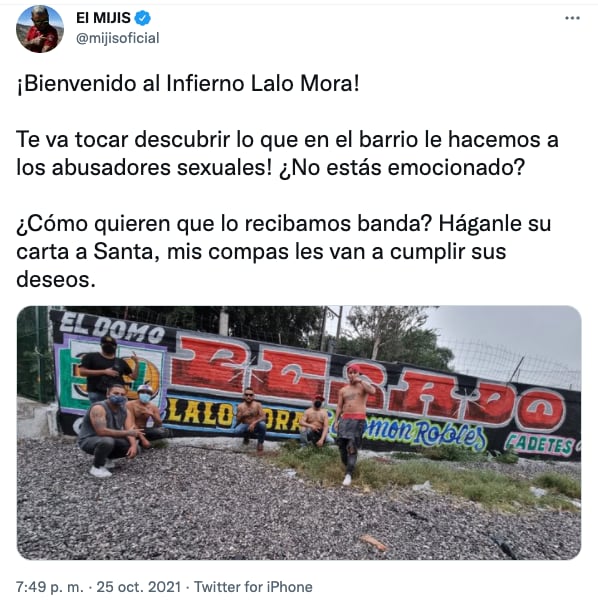 El 'Mijis' manda advertencia a Lalo Mora
