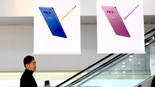 Publicidad del Galaxy Note 9.