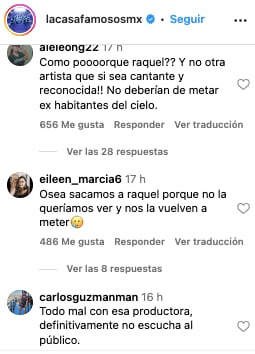 Le llueve hate a Raquel Bigorra y a la producción de La Casa de los Famosos México