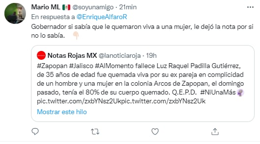 Enrique Alfaro habla del fútbol femenil pero no del feminicidio de Lus Raquel Padilla, acusan