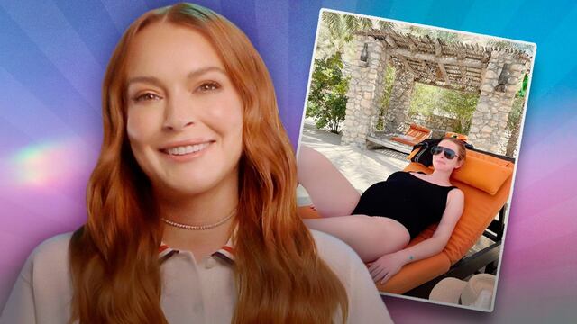 Lindsay Lohan presume su avanzado embarazo en redes sociales.