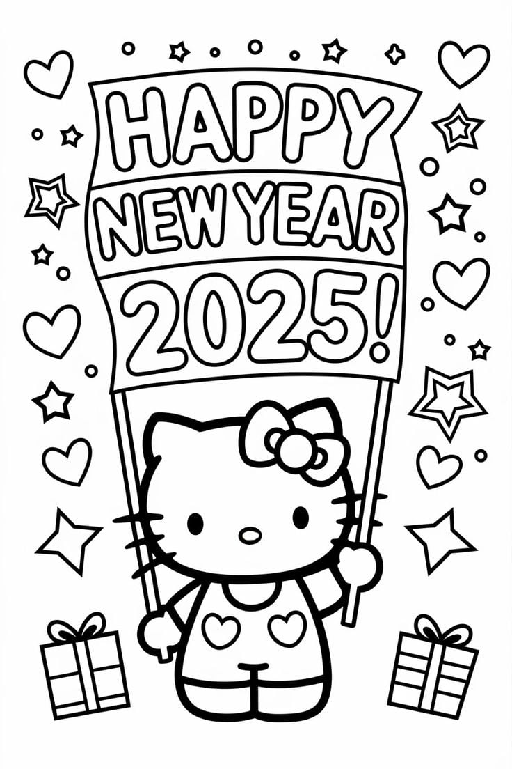 Dibujos de Año Nuevo 2025