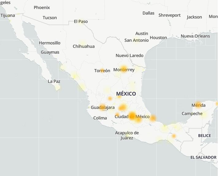 Mapa de fallas de Banamex