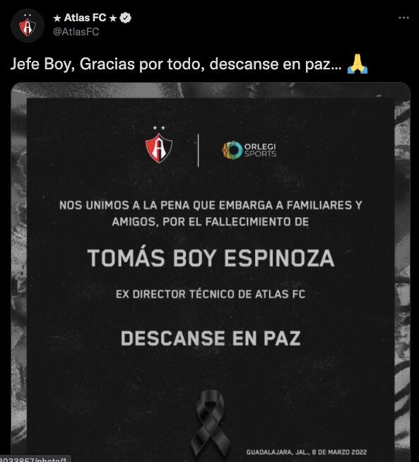 Tomás Boy murió a los 70 años