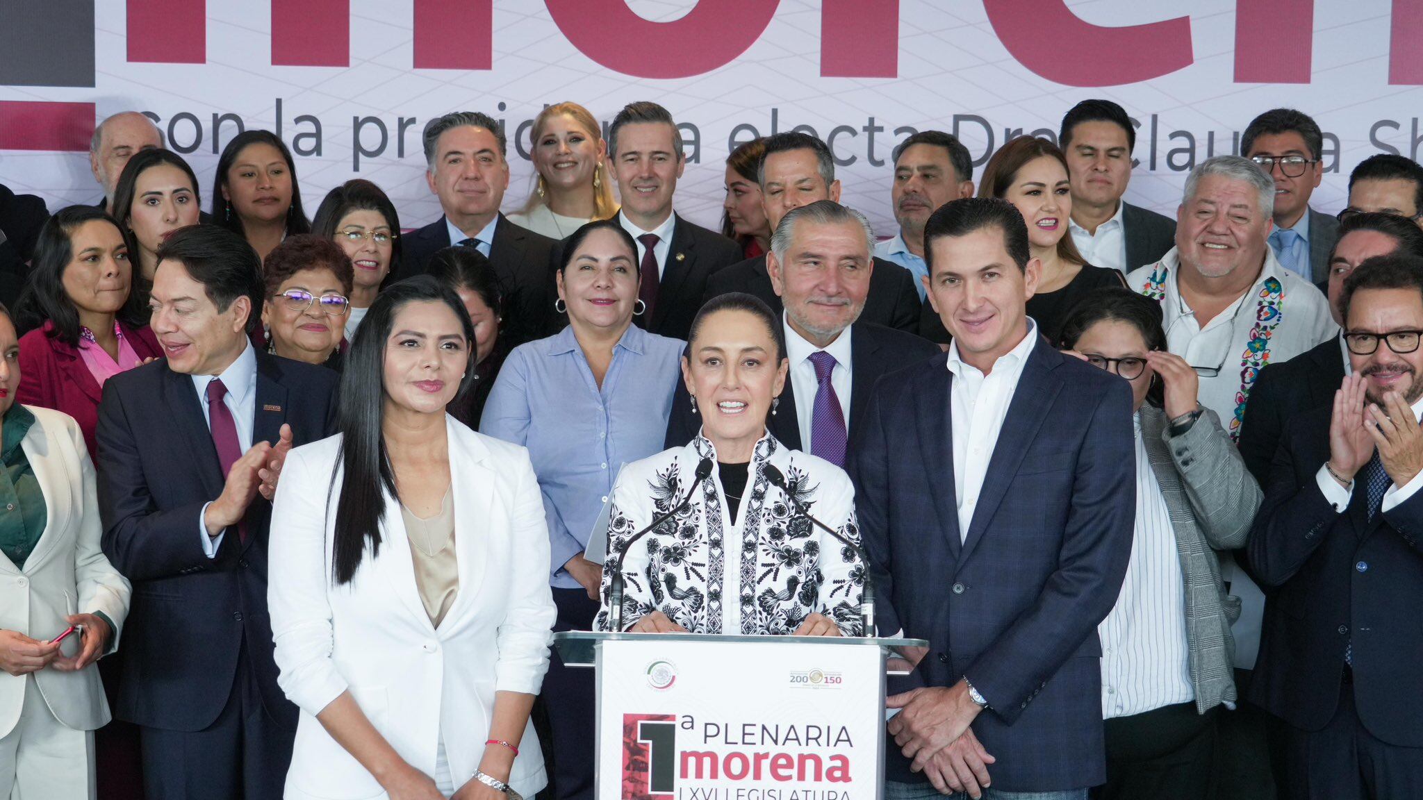 Traición al PRD: Claudia Sheinbaum da la bienvenida a Araceli Saucedo y José Sabino Herrera como nuevos integrantes de Morena en el Senado