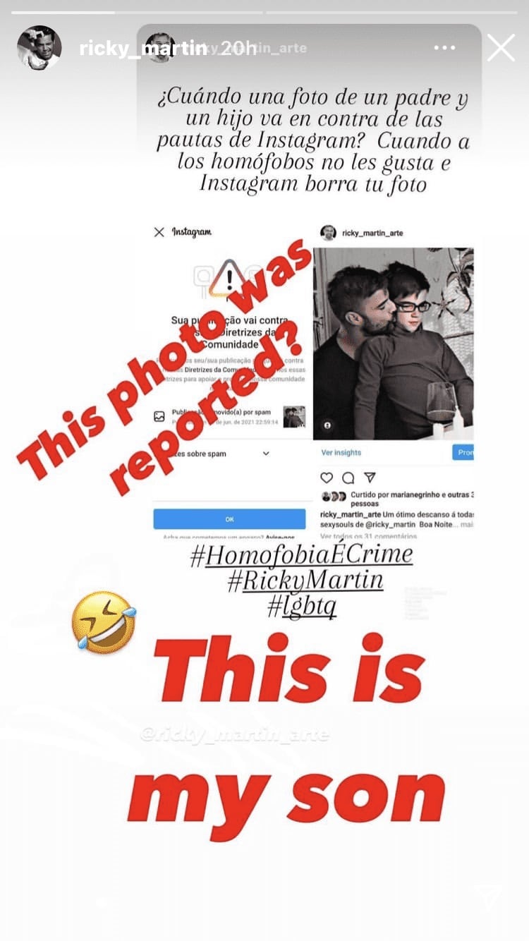 Instagram censura a Ricky Martin