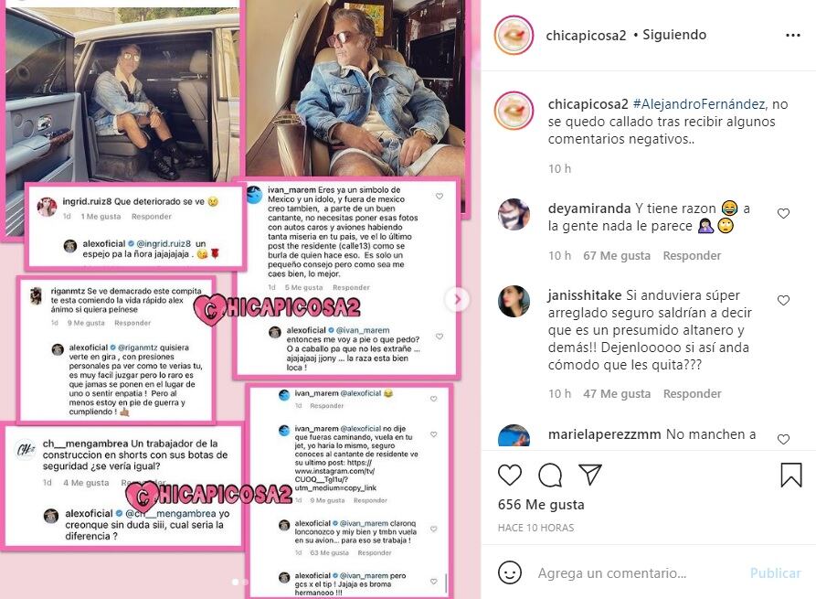 Alejandro Fernández responde a haters