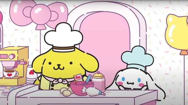 Cinnamoroll y Pompompurin compiten en un concurso de cocina