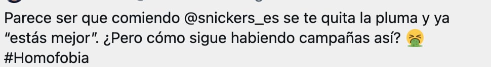 Críticas al comercial de Snickers