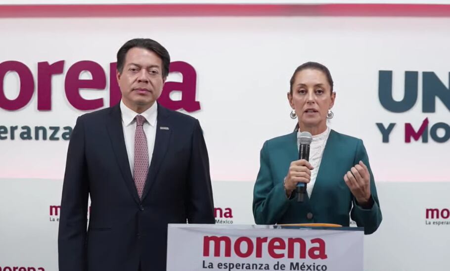 Claudia Sheinbaum y Mario Delgado