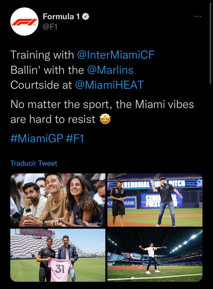 Los pilotos fueron invitados a los partidos y actividades de los equipos representativos de Miami.