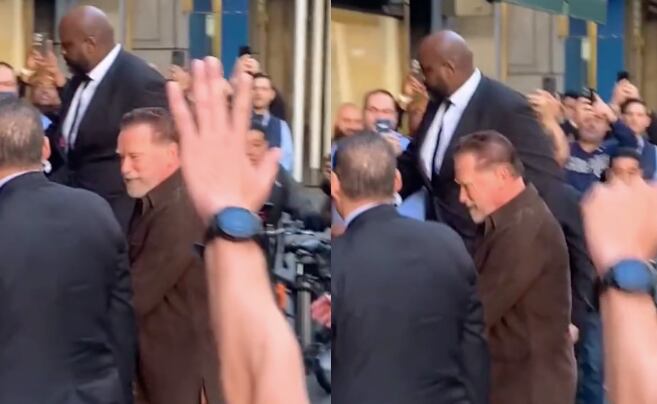 Guardaespaldas de Arnold Schwarzenegger es muy alto