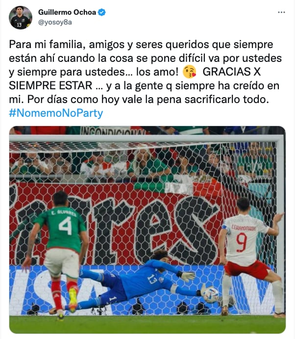 Memo Ochoa (Foto: Captura de Twitter)