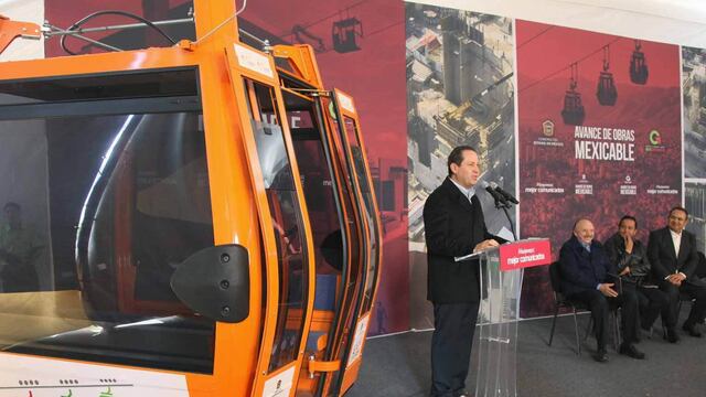 El gobernador Eruviel Ávila durante la presentación del Mexicable.