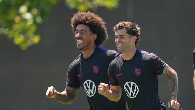Christian Pulisic reaparece en los entrenamientos de Estados Unidos tras su lesión.