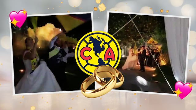 Fans la rompen con boda temática del Club América